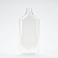 Clear, 375mL PET flask bottle. 24/410 neck size.